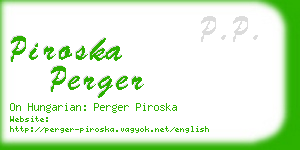 piroska perger business card